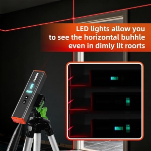 Portable Laser Level with Magnetic -Multipurpose 15Ft Cross Leveling Line,Mini Torpedo Level for Hanging Picture Wall Writing Home Renovation
