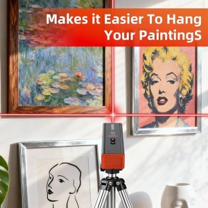 Portable Laser Level with Magnetic -Multipurpose 15Ft Cross Leveling Line,Mini Torpedo Level for Hanging Picture Wall Writing Home Renovation