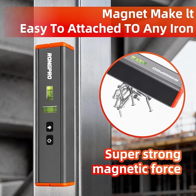 Portable Laser Level with Magnetic -Multipurpose 15Ft Cross Leveling Line,Mini Torpedo Level for Hanging Picture Wall Writing Home Renovation