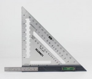Metric Triangle Triangular Protractor Aluminum Alloy Measuring Ruler LT-SR13